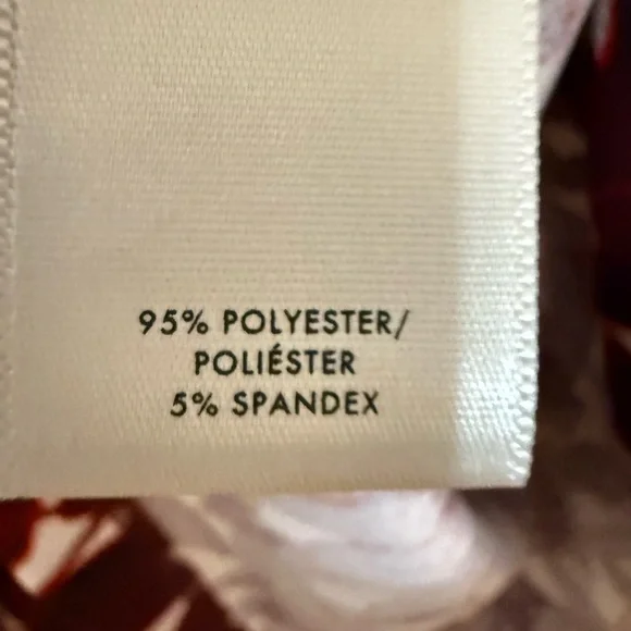 Ann Taylor Burgundy and White Patterned Blouse - Picture 2 of 2